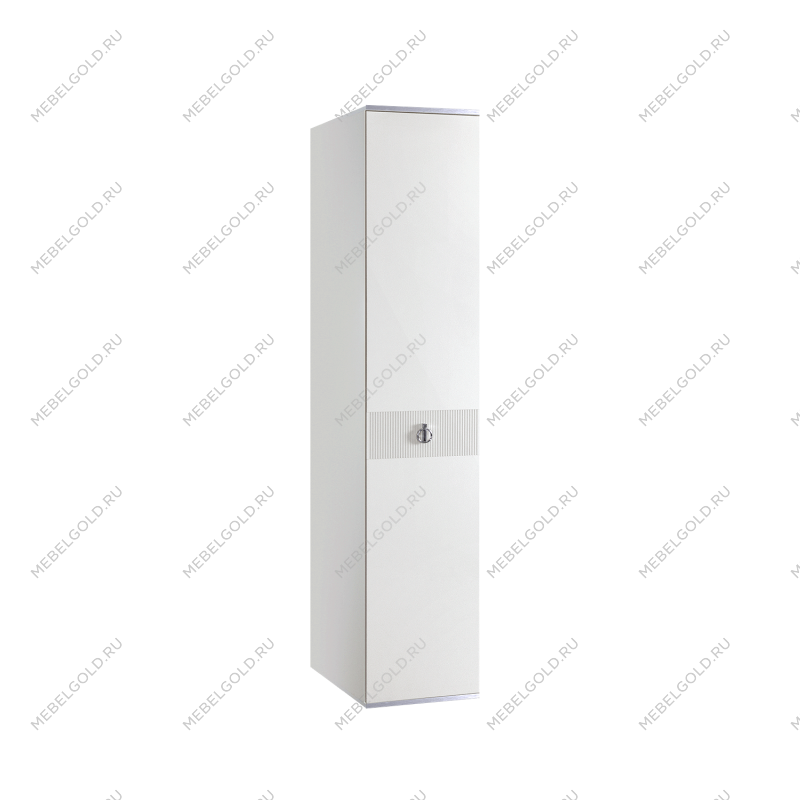 Шкаф 1-но дверный Римини СОЛО (Белый/Серебро) РМШ2/1(s)