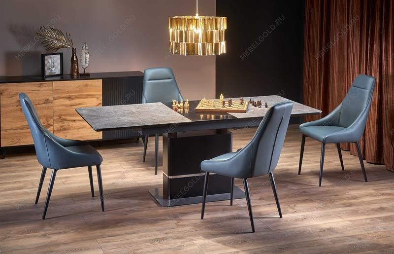 Стол обеденный Halmar MARTIN 160 раскладной (темно-серый/черный) | изображение 12