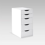 ИНГАР комод ИКЕА / IKEA белый с пятью выдвижными ящиками | изображение 1