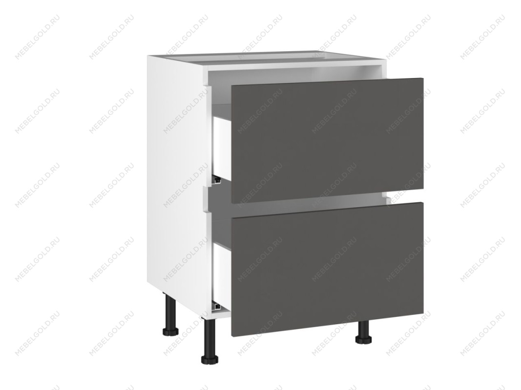 Стол с ящиками СЯ-(2)-60 Start Soft Boyard, Виста (600*523*870) Экокожа Серый, 26614 | изображение 1