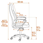 Кресло INTER (24), кож/зам/флок/ткань, коричневый, 36-36/6/TW-24 | изображение 14