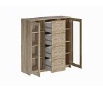 БРИМНЭС / СИРИУС тумба ИКЕА / IKEA 2 двери со стеклом и 4 ящика 117х123 сонома | изображение 2