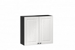 Шкаф кухонный 800 Мокка (Чёрный/Дуб фактурный белый)