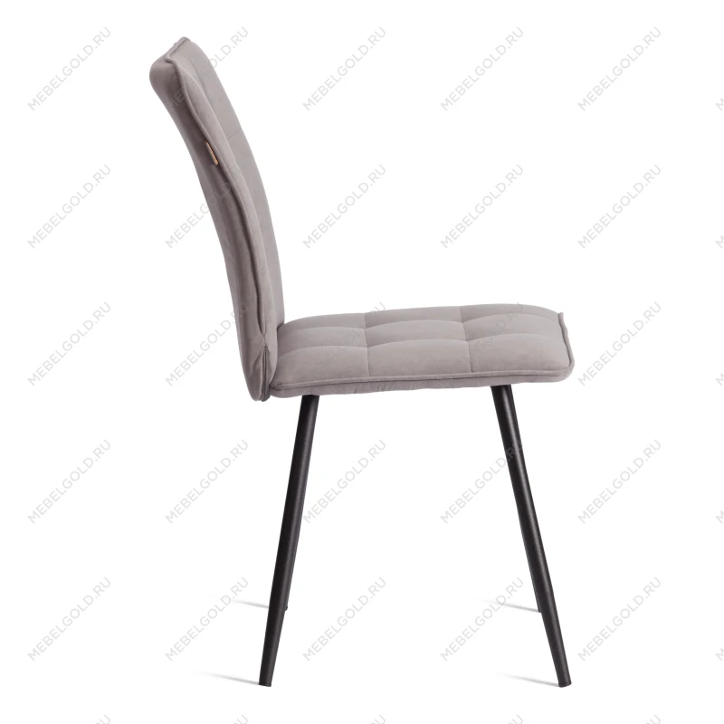 Стул обеденный Bari (2 шт. в упаковке), LT, велюр, серый/черный, 29, 41х55х89 см | изображение 1