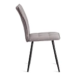 Стул обеденный Bari (2 шт. в упаковке), LT, велюр, серый/черный, 29, 41х55х89 см | изображение 1
