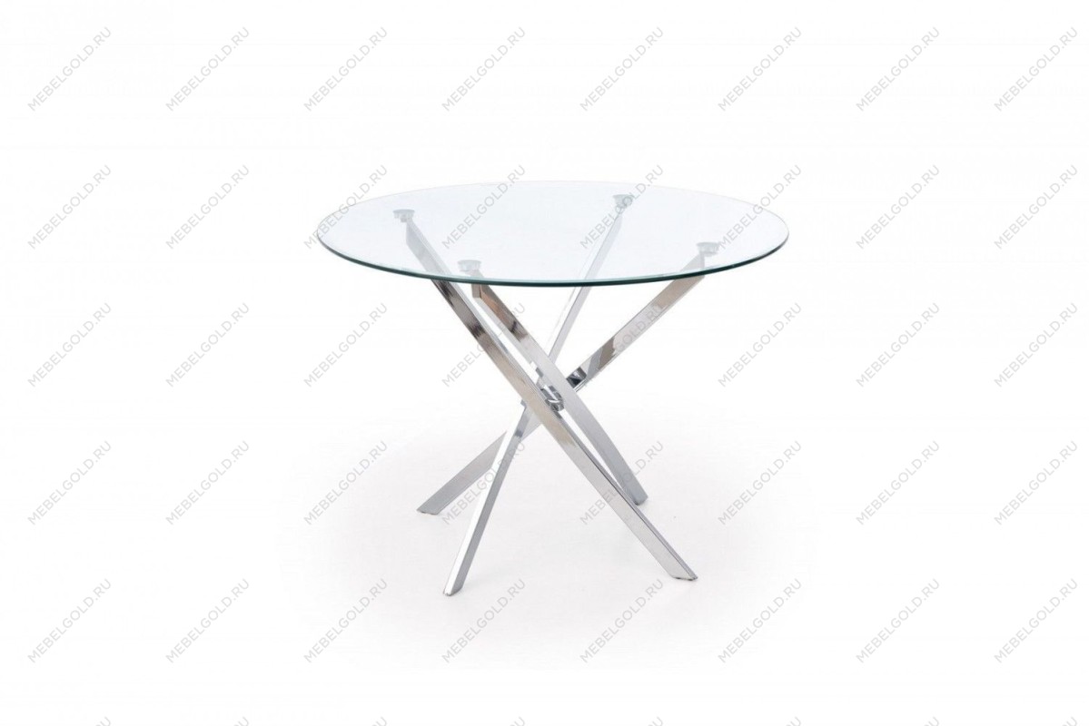 Стол обеденный Halmar RAYMOND (прозрачный/хром)