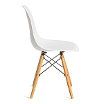 Стул CINDY (EAMES) (mod. 1801), дерево бук/металл/сиденье пластик, 45x51x82 см, White (белый) | изображение 1