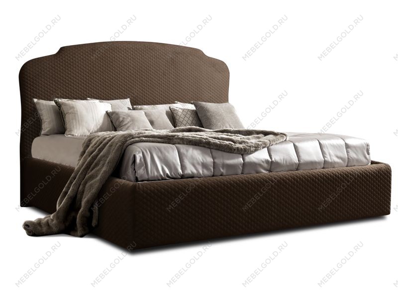 Кровать Римини 1,8 м, с подъемным механизмом (шоколад), РМКР180-1[3], гладкие царги | изображение 1