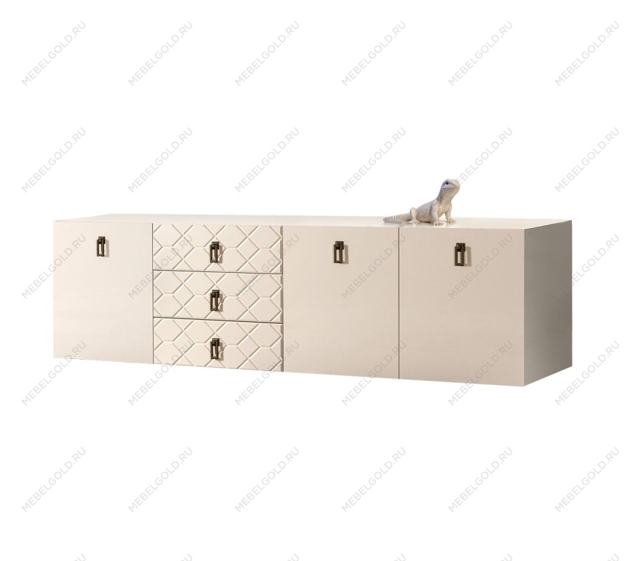 Комод 2.1м Bogemia Fly Farfalle (Слоновая кость) (Lakobel/Черный) БМКМ-5