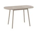 Стол РАУНД раздвижной со стеклом 94(124)х64, Капучино/Капучино | изображение 1