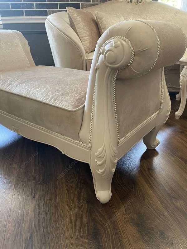 Оттоманка Мокко с двумя подлокотниками бежевый | изображение 8