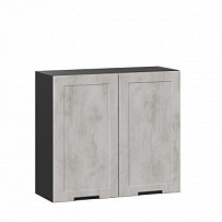 Шкаф кухонный 800 Джамис (Чёрный/Белый камень)