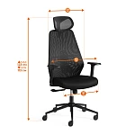 Компьютерное кресло Matrix, grey ткань, черный | изображение 23