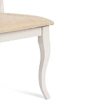 Стул Opera ( OP-SC ), дерево гевея, 45х53х97см, ivory white (слоновая кость 2-5), ткань бежевая (A168B) | изображение 7