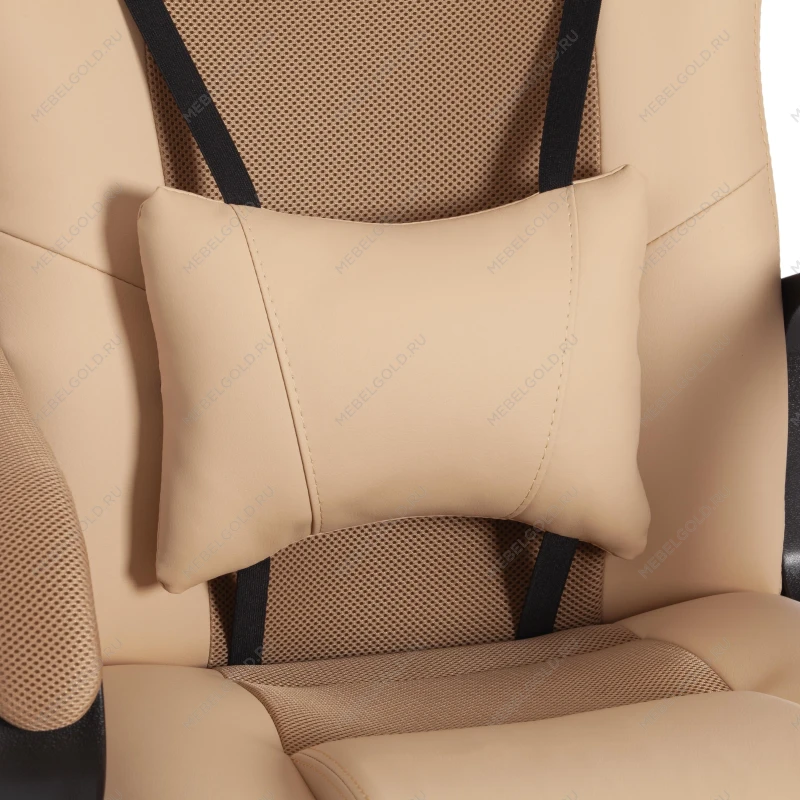 Кресло DRIVER (22), кож/зам/ткань, бежевый/бронза, 36-34/TW-21 | изображение 8