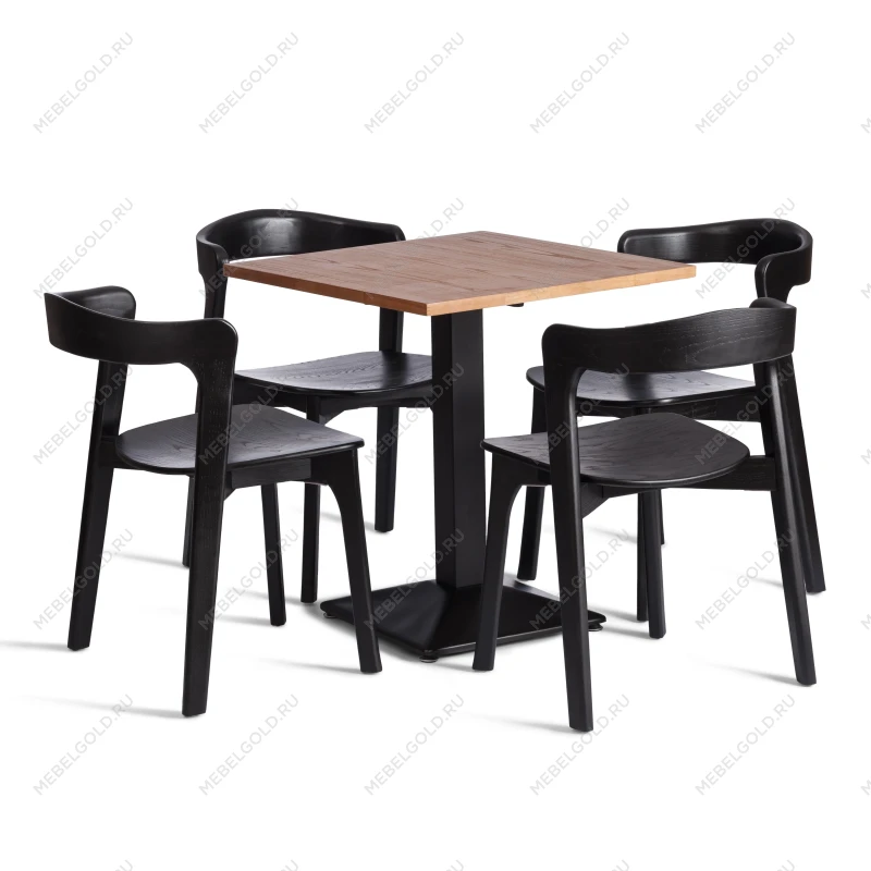 Стул ASGARD, дерево вяз, черный, 48х43х76 см | изображение 5