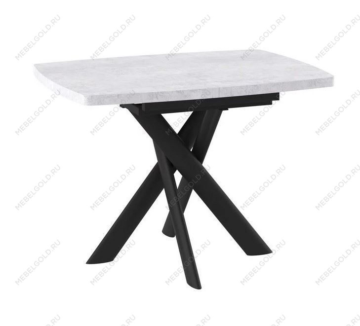 Стол Andres-110 (110/145 х 80/серый сланец/черный)