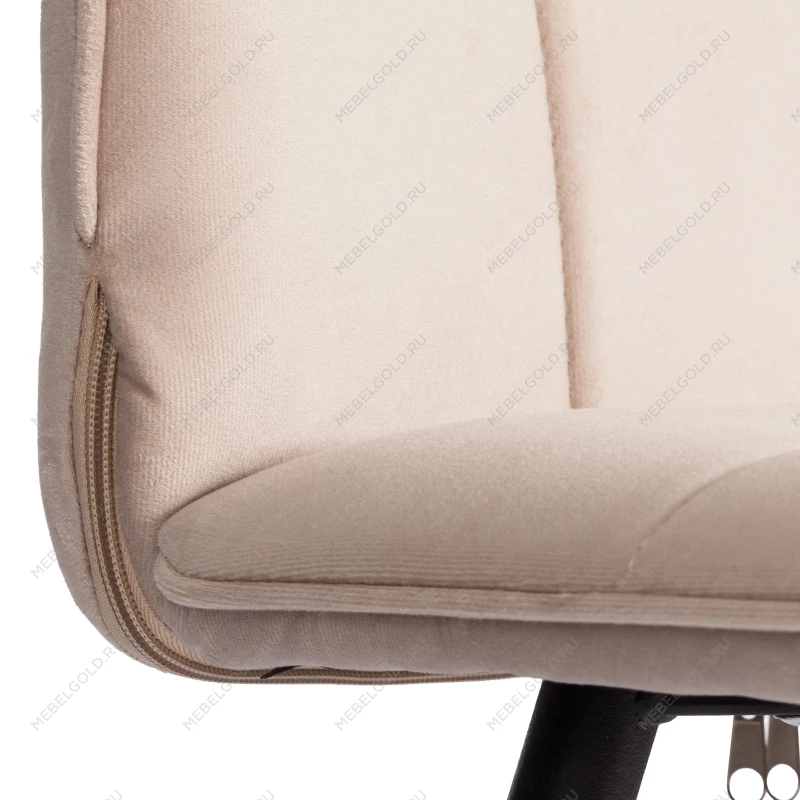 Стул обеденный Bari (2 шт. в упаковке), LT, велюр, бежевый/черный, 7, 41х55х89 см | изображение 8