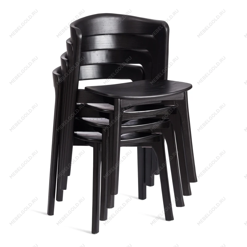 Стул ASGARD, дерево вяз, черный, 48х43х76 см | изображение 11