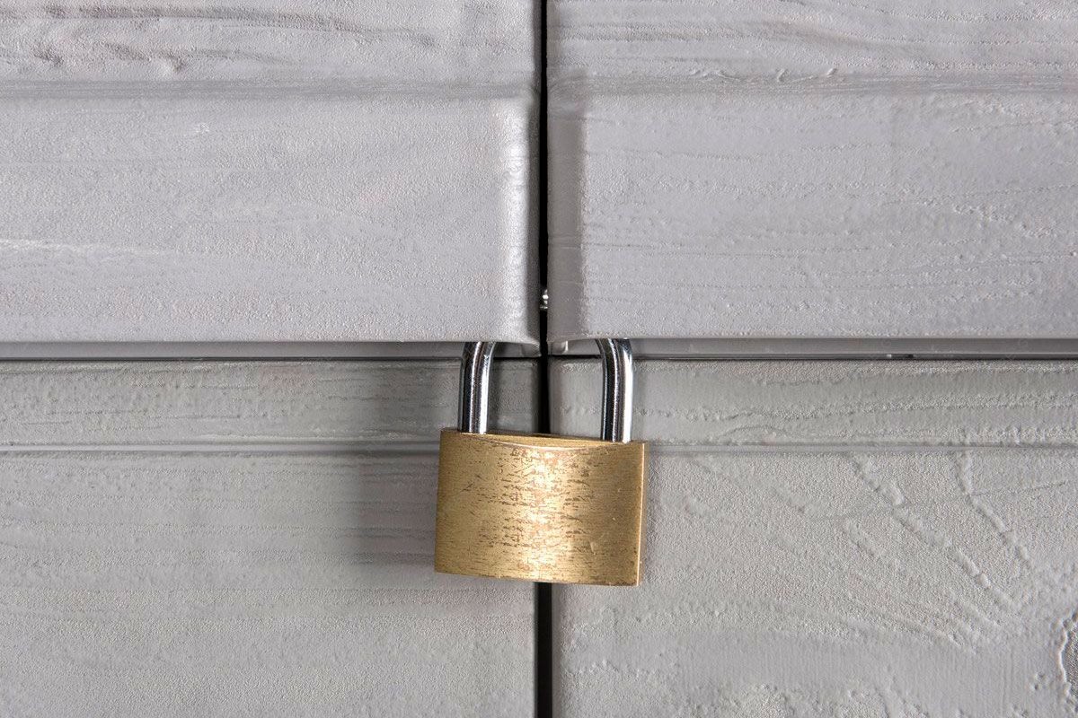 Уличный шкаф TOOMAX 2х дверный глубокий WOODY'S XL (4 полки), светло-серый | изображение 10