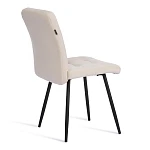 Стул обеденный Medeo, флок, молочный/черный, 4, 47х56х89 | изображение 2