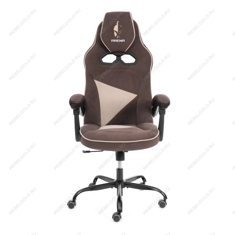 Кресло Arena metalBL, велюр, коричневый/бежевый, 6/7 | изображение 5