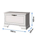 Обувница Тиффани 1D вудлайн кремовый | изображение 2