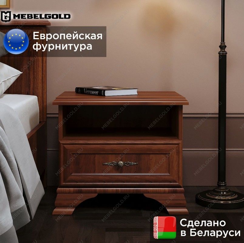 Тумба прикроватная Кентаки KOM1S каштан | изображение 1
