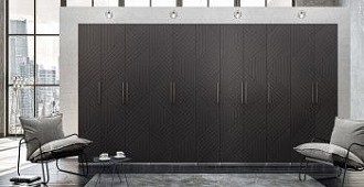 Гардероб Отис П5 с фасадом МДФ (графит)