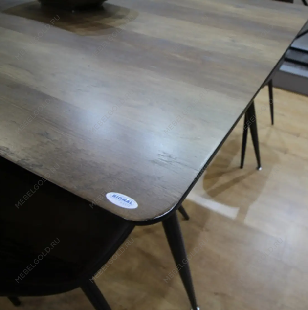 Стол обеденный Signal REMUS 120 (орех/черный) | изображение 3