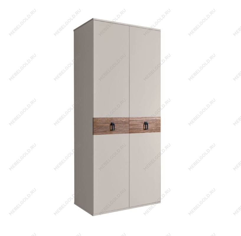 Шкаф 2-х дверный Bogemia Wood Fa (Шелк/Черный) БМШ2/2(Wo)