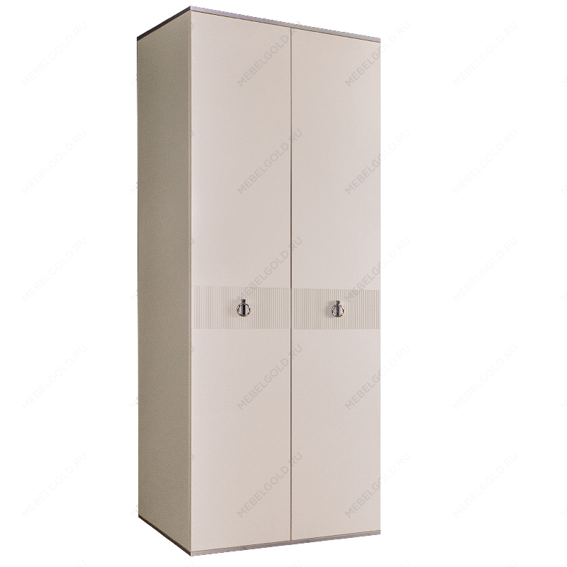 Шкаф 2-х дверный Римини СОЛО (Слоновая кость/Серебро) РМШ2/2(s)