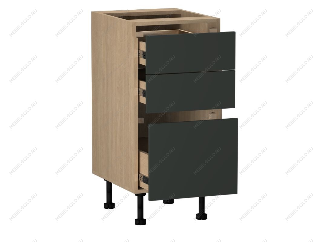 Стол с ящиками СЯ-40, Женева (400*520*870) Дуб Палермо/Зеленый матовый, 21919 | изображение 1