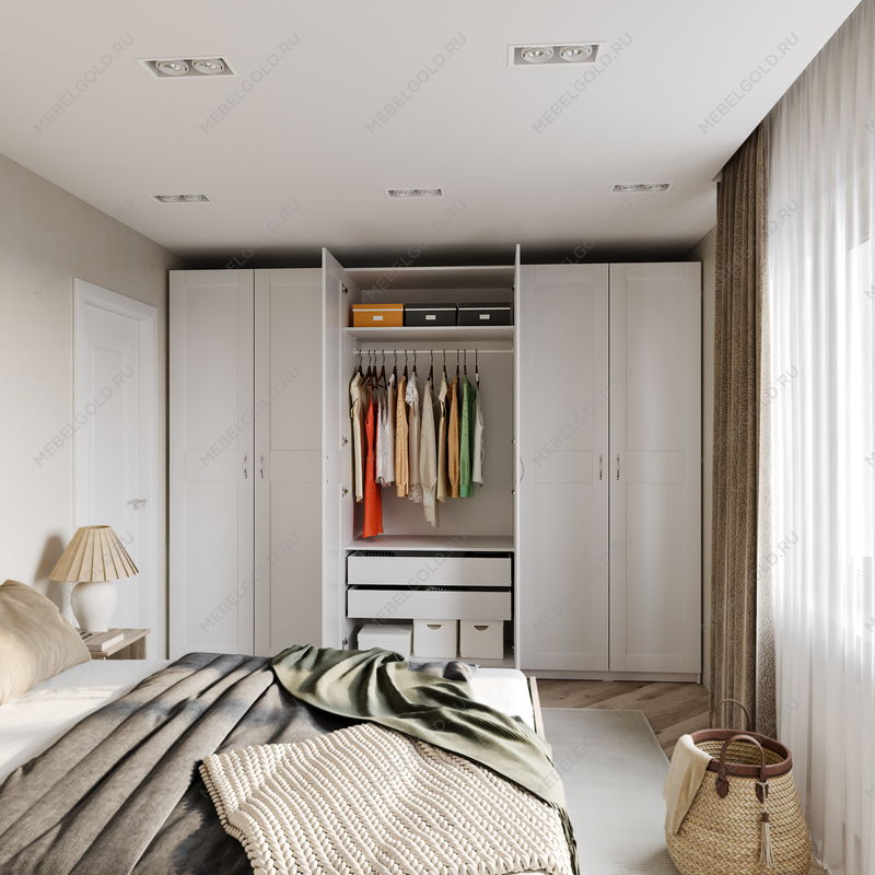 МАКС дверь 50 (с зеркалом) белая | изображение 1