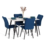 Стул обеденный Bari (2 шт. в упаковке), LT, велюр, Blue (синий), 41х55х89 см | изображение 9