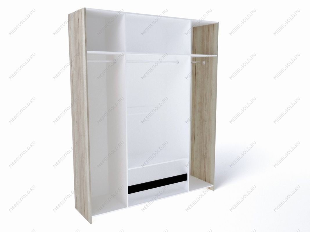 Шкаф 4-х дверный, Мале (1816*544*2278) Дуб галифакс белый, 11213 | изображение 1