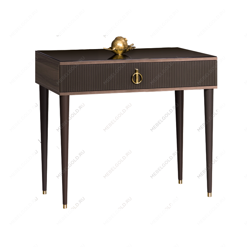 Стол туалетный узкий Римини СОЛО (Орех империя/Золото) РМСТ-1(s)[9]