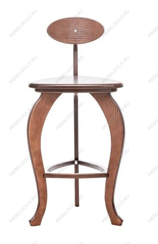 Стул барный 3 ноги гнутые (Орех) | изображение 1