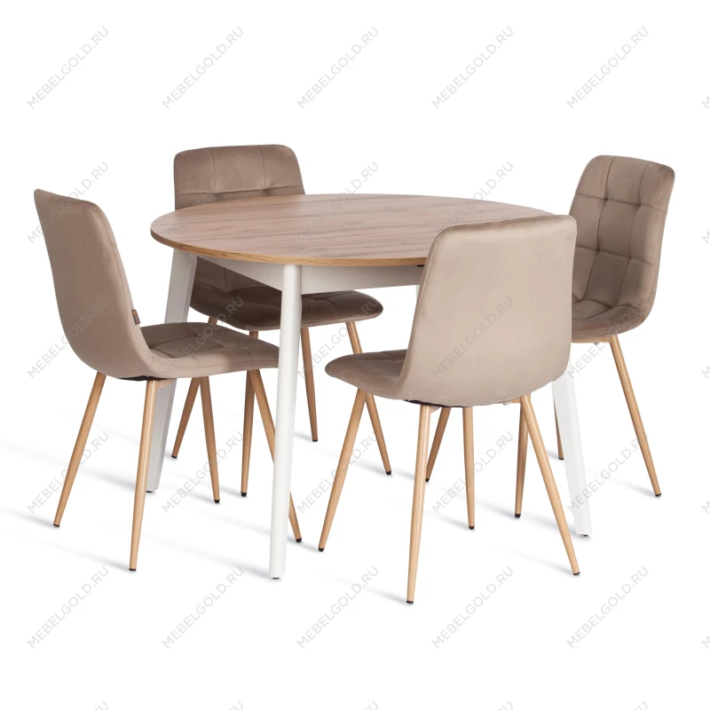 Стул CHILLY (mod. JSC-220), Велюр/металл, 44,5х52,5х88 см, Beige (бежевый) HLR8 / натуральный | изображение 5