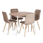 Стул CHILLY (mod. JSC-220), Велюр/металл, 44,5х52,5х88 см, Beige (бежевый) HLR8 / натуральный | изображение 5