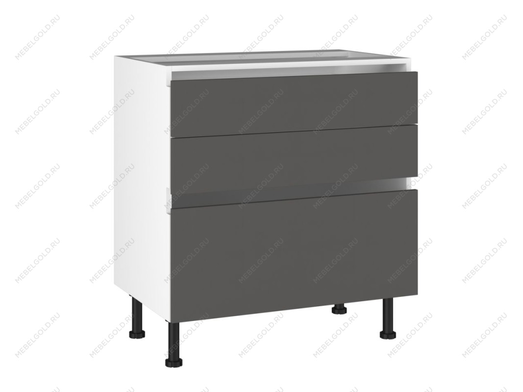 Стол с ящиками СЯ-80 Start Soft Boyard, Виста (800*523*870) Экокожа Серый, 26622