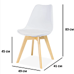 Стул кухонный Signal KRIS (белый/бук) | изображение 1