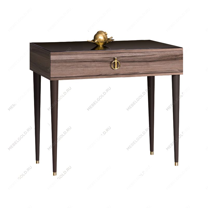 Стол туалетный узкий Римини (Орех империя/Золото) РМСТ-1[9]