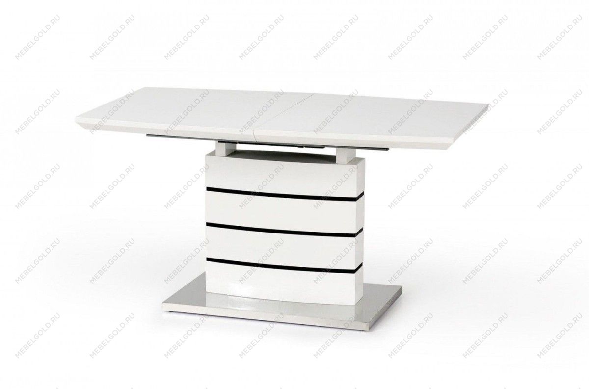 Стол обеденный Halmar NORD, раскладной (бело-черный)