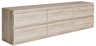 КАСТОР (KULLEN) тумба ИКЕА / IKEA 6 ящиков сонома