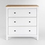 САГА комод 3 ящика белый/ясень | изображение 2