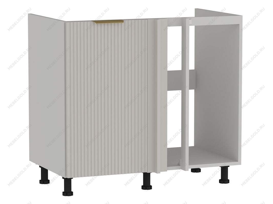 Стол под мойку угловой СМУ-100, Монза (900*554*820) Экокожа Бежевый, 23113