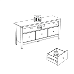 САГА тумба 3 ящика белая | изображение 4