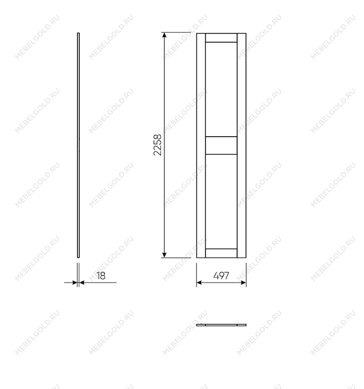 МАКС дверь 50 (2 заполнения) серая | изображение 1