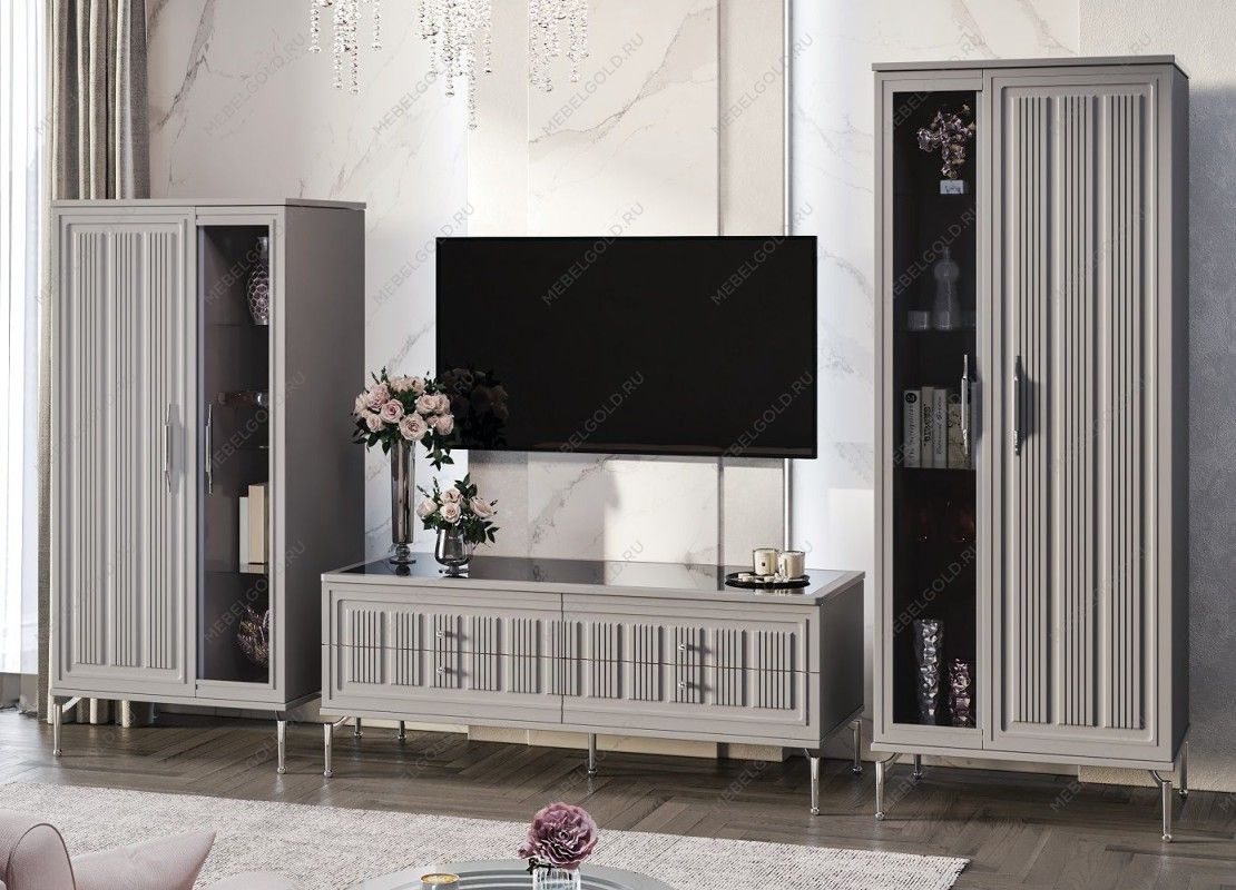 Гостиная Замира 2+тв+2 серый | изображение 2